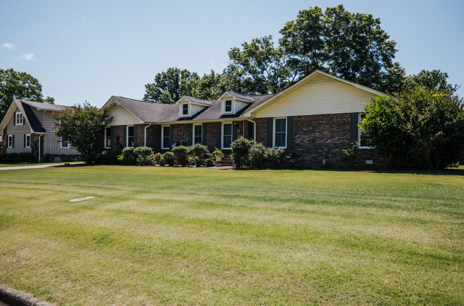 Home exterior before cleaning